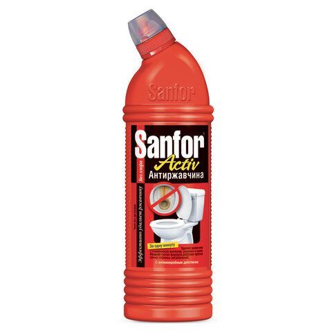 Чистящее средство 750 г, SANFOR Activ (Санфор Актив) &quot;Антиржавчина&quot;, гель, 1557