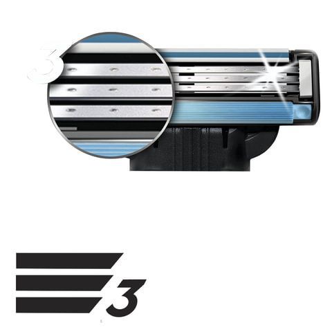 Сменные кассеты для бритья 4 шт., GILLETTE (Жиллет) &quot;Mach3&quot;, для мужчин