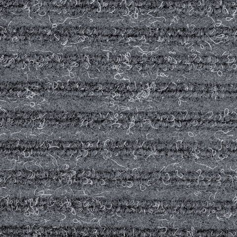 Коврик входной ворсовый влаго-грязезащитный 60х90 см, толщина 7 мм, ребристый, серый, LAIMA, 602867
