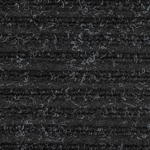 Коврик входной ворсовый влаго-грязезащитный 60х90 см, толщина 7 мм, ребристый, черный, LAIMA, 602869