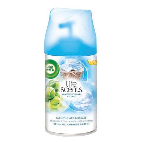 Сменный баллон 250 мл, AIRWICK LifeScents &quot;Вечерняя прохлада&quot;, для автоматических освежителей, универсальный, 3024892