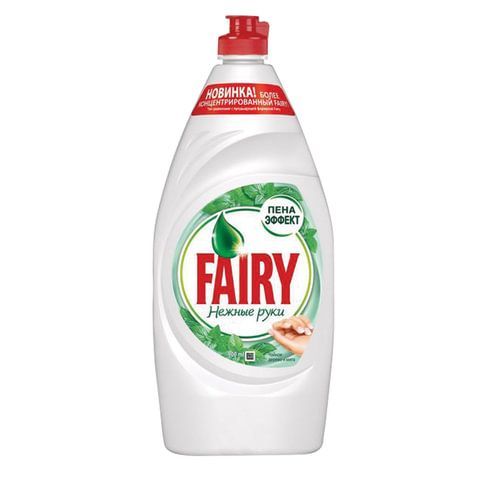 Средство для мытья посуды, 900 мл, FAIRY (Фейри) Нежные руки &quot;Чайное дерево и мята&quot;