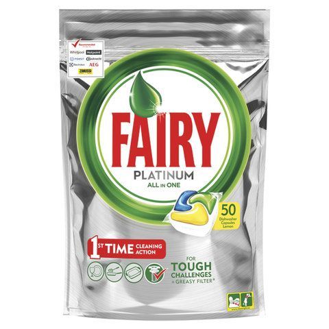 Таблетки для посудомоечных машин, 50 шт. FAIRY &quot;All in 1&quot;, &quot;Лимон&quot;, капсулы, 736971