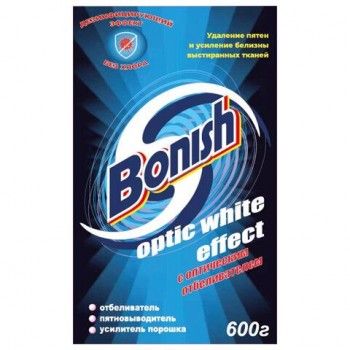 Средство для удаления пятен 600 г, BONISH 3 шт. (Бониш) "Optic white effect", без хлора