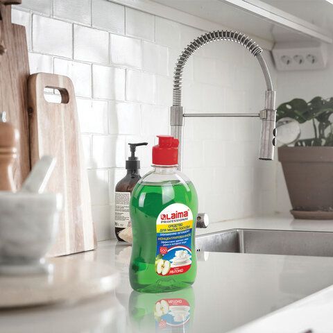 Средство для мытья посуды 500 г, LAIMA 2 шт. PROFESSIONAL, концентрат, &quot;Яблоко&quot;, 604650