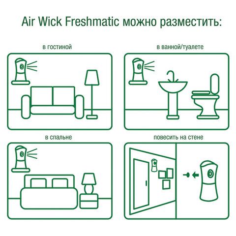 Освежитель воздуха автоматический со сменным баллоном 250 мл, AIRWICK Pure, &quot;Цветущая сакура&quot;