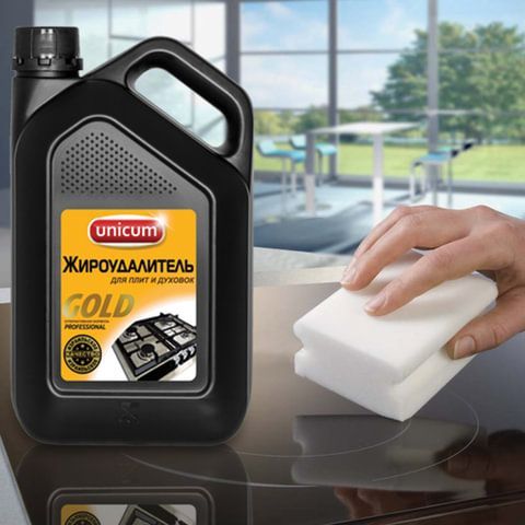 Средство для чистки плит, духовок, грилей от жира/нагара 3 л, UNICUM &quot;Gold Professional&quot;, 300025