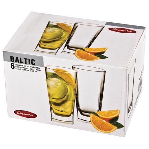 Набор стаканов, 6 шт., объем 290 мл, высокие, стекло, &quot;Baltic&quot;, PASABAHCE, 41300