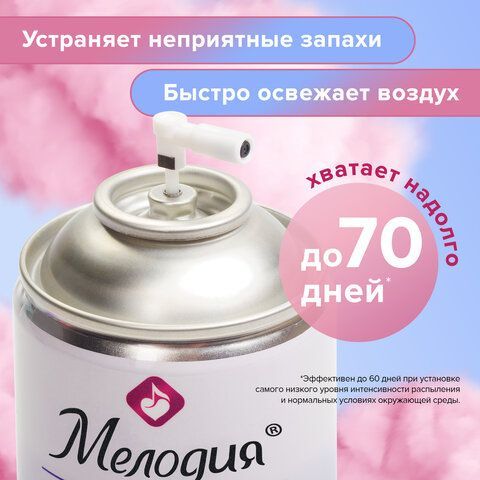 Сменный баллон 250 мл МЕЛОДИЯ &quot;Цветочный&quot;, для автоматических освежителей, универсальный, 605230