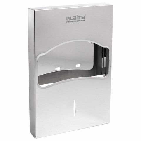 Диспенсер для покрытий на унитаз LAIMA PROFESSIONAL INOX, 1/4 сложения, нержавеющая сталь, зеркальный, 605705