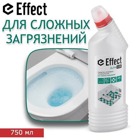 Чистящее средство 750 мл EFFECT &quot;Alfa 105&quot;, для сантехники, кислотное, для сложных загрязнений, 14321