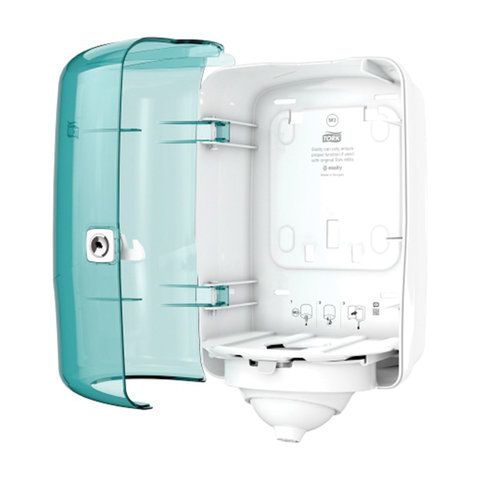 Диспенсер для полотенец с центральной вытяжкой МИНИ, Tork (Система М3) Reflex, голубой, 473167
