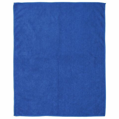 Тряпка для мытья пола, микрофибра, 50х60 см, синяя, 220 г/м2, ЛЮБАША, 606308
