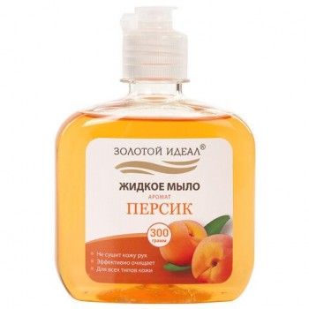 Мыло жидкое 300 г ЗОЛОТОЙ ИДЕАЛ 3 шт. "Персик", флип топ, 606777