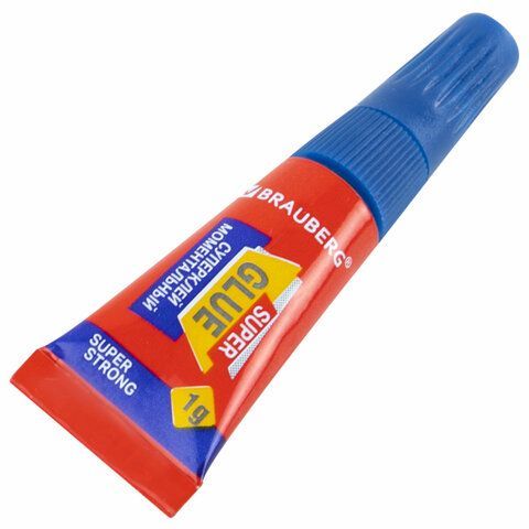 Клей моментальный суперклей экономичный BRAUBERG 3 шт. EXTRA 1 г суперпрочный, КОМПЛЕКТ 6 ШТ., 608109