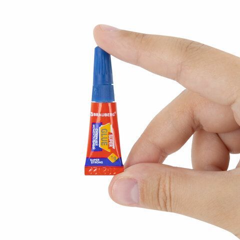 Клей моментальный суперклей экономичный BRAUBERG 3 шт. EXTRA 1 г суперпрочный, КОМПЛЕКТ 6 ШТ., 608109