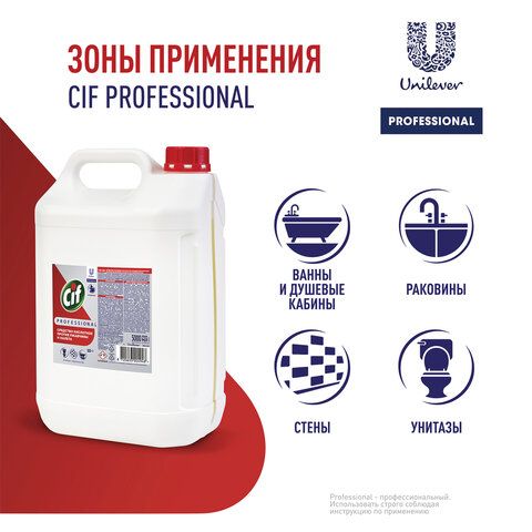 Средство для удаления ржавчины и известкового налета 5 л, CIF PROFESSIONAL, кислотное