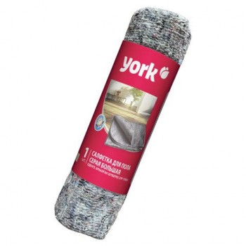 Тряпка для мытья пола 60х75 см, плотность 260 г/м2, ХПП, серая в рулоне, YORK 5 шт., 22310