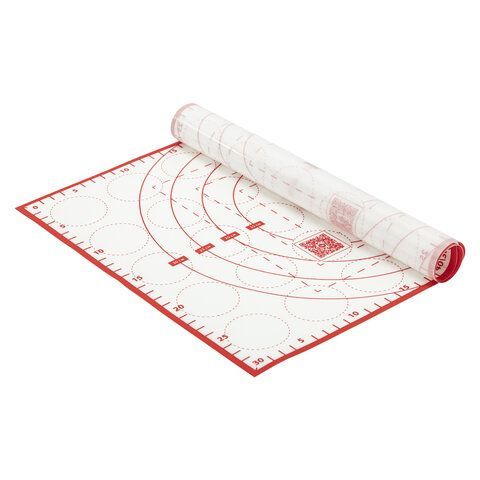 Коврик силиконовый для раскатки/запекания 30х40 см, красный, DASWERK, 608424