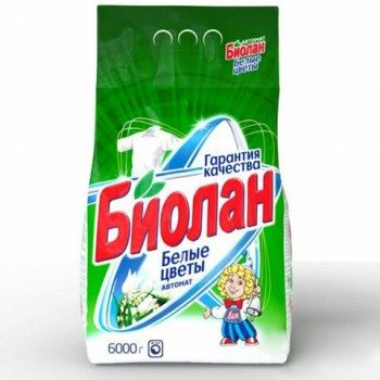 Стиральный порошок автомат 6 кг, БИОЛАН "Белые цветы"
