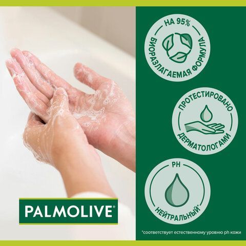 Мыло жидкое 300 мл, PALMOLIVE НАТУРЭЛЬ &quot;Олива и увлажняющее молочко&quot;, дозатор, 1763, 8693495017633