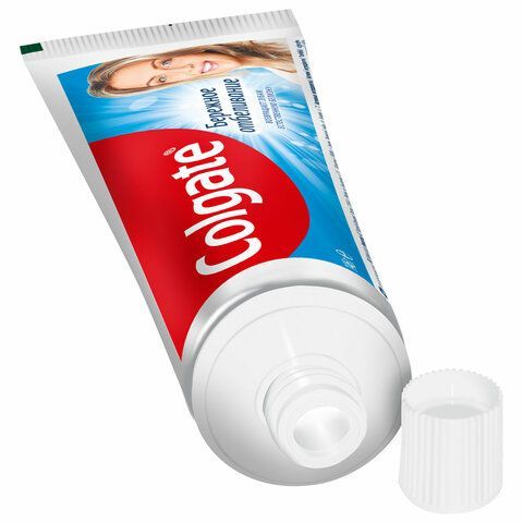 Зубная паста 100 мл COLGATE &quot;Бережное отбеливание&quot;, с фторидом и кальцием, 7891024188279