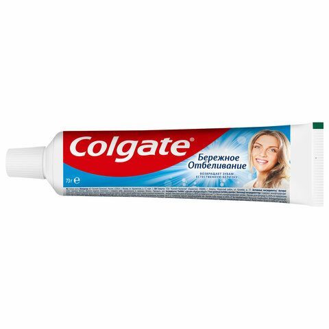 Зубная паста 50 мл COLGATE &quot;Бережное отбеливание&quot;, с фторидом и кальцием, 7891024188262