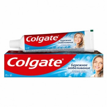 Зубная паста 50 мл COLGATE 3 шт. "Бережное отбеливание", с фторидом и кальцием, 7891024188262