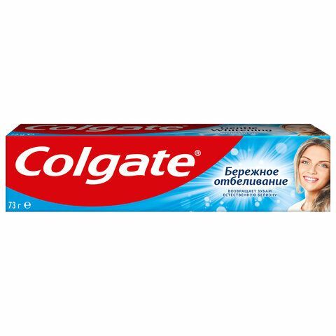 Зубная паста 50 мл COLGATE &quot;Бережное отбеливание&quot;, с фторидом и кальцием, 7891024188262