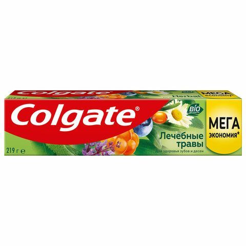 Зубная паста 150 мл COLGATE &quot;Лечебные травы&quot;, отбеливающа, сфторидом и кальцием, 7891024133743