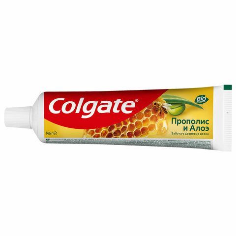 Зубная паста 100 мл COLGATE &quot;Прополис и алоэ&quot;, забота о деснах, с фторидом и кальцием, 7891024131411