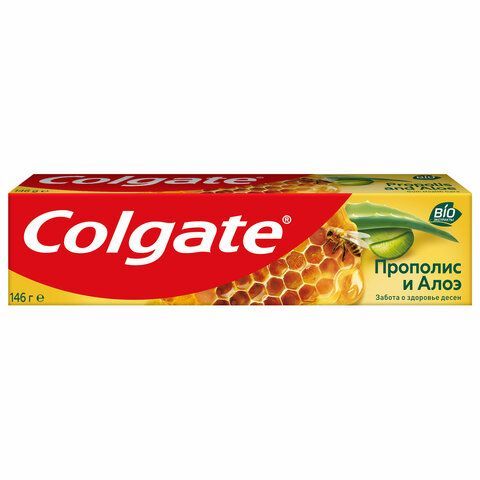 Зубная паста 100 мл COLGATE &quot;Прополис и алоэ&quot;, забота о деснах, с фторидом и кальцием, 7891024131411