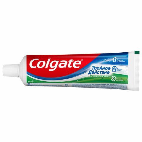 Зубная паста 100 мл COLGATE &quot;Натуральная мята&quot;, тройное действие, с фторидом, 7891024128992