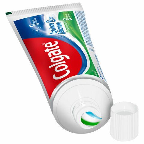Зубная паста 100 мл COLGATE &quot;Натуральная мята&quot;, тройное действие, с фторидом, 7891024128992