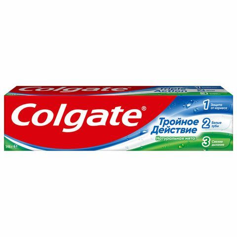 Зубная паста 100 мл COLGATE &quot;Натуральная мята&quot;, тройное действие, с фторидом, 7891024128992
