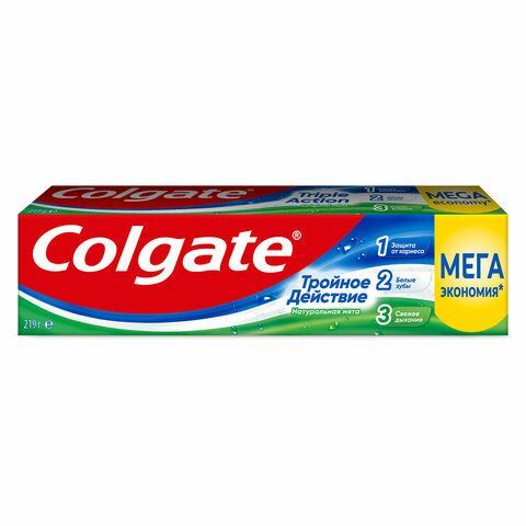 Зубная паста 150 мл COLGATE &quot;Натуральная мята&quot;, тройное действие, с фторидом, 6920354806926