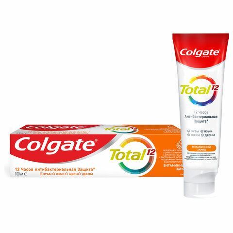 Зубная паста 100 мл COLGATE &quot;Total&quot;, витамин С, с фторидом, 6920354832833