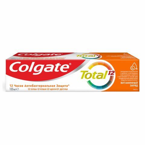 Зубная паста 100 мл COLGATE &quot;Total&quot;, витамин С, с фторидом, 6920354832833