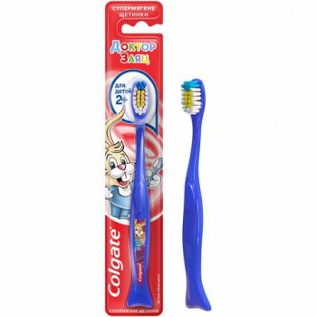 Зубная щетка детская (2+лет) COLGATE 2 шт., супер мягкая, 4606144002618