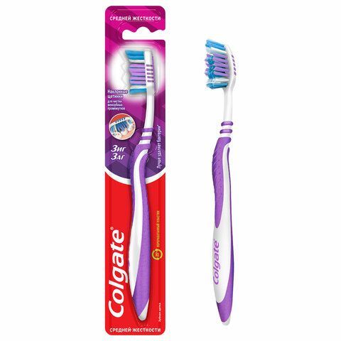 Зубная щетка COLGATE &quot;Зиг заг&quot;, средней жесткости, 7610196003544