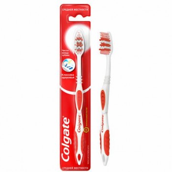 Зубная щетка COLGATE 4 шт. "Классика здоровья", средней жесткости, 8590232000050