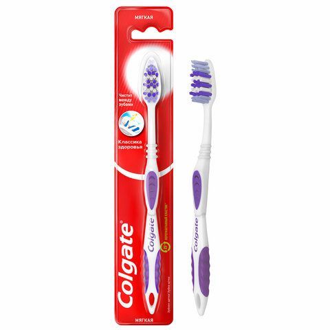 Зубная щетка COLGATE 4 шт. &quot;Классика здоровья&quot;, средней жесткости, 8590232000050