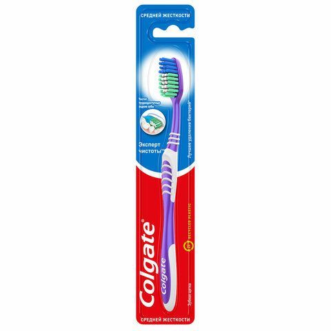 Зубная щетка COLGATE 3 шт. &quot;Эксперт чистоты&quot;, средней жесткости, 5900273001566