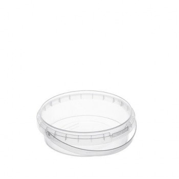 Банка с крышкой 285мл пластиковая под пресервы с контрольным замком, диаметр 122мм ВЗЛП 225 шт., ШК6145, 1213КП