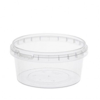 Банка с крышкой 500мл пластиковая под пресервы с контрольным замком, диаметр 122мм ВЗЛП 225 шт., ШК5865, 1215КП