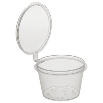 Соусник одноразовый 30мл Стандарт с верхней крышкой прозрачный, ВЗЛП 1920 шт., ШК6282, 1235П