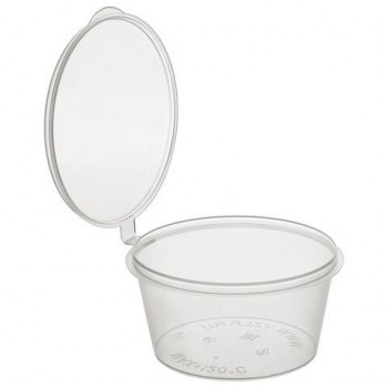 Соусник одноразовый 80мл Стандарт с верхней крышкой прозрачный, ВЗЛП 960 шт., ШК6350, 1259П
