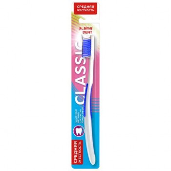 Зубная щетка средней жесткости (ассорти 4 цвета), LAIMA 12 шт. DENT "CLASSIC", xxxxxx, 609312