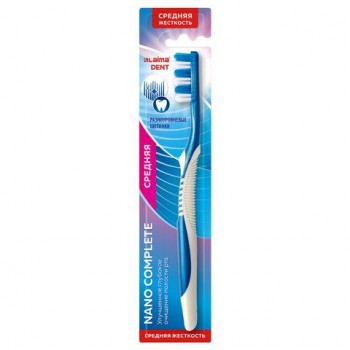 Зубная щетка средней жесткости, LAIMA 12 шт. DENT "Nano Complete", 609316