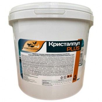 Средство для повышения pH воды бассейна 4кг КРИСТАЛПУЛ PLUS, порошок, KPPGR4S